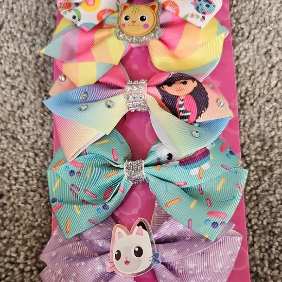 XX🖤🔹️Gabby Dollhouse Colorful Kids Hair Bow Set - Picture 3 of 4